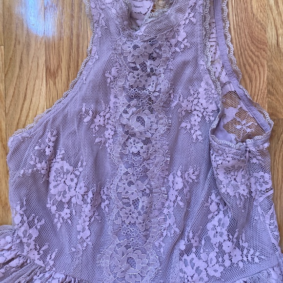 Free People Verushka Lace Mini Dress in Blush Sz 6 - Picture 3 of 6